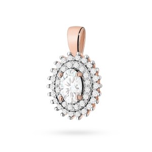 Okazała zawieszka z różowego złota  z diamentem laboratoryjnym Lab Diamonds