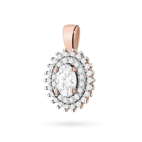 Okazała zawieszka z różowego złota  z diamentem laboratoryjnym Lab Diamonds