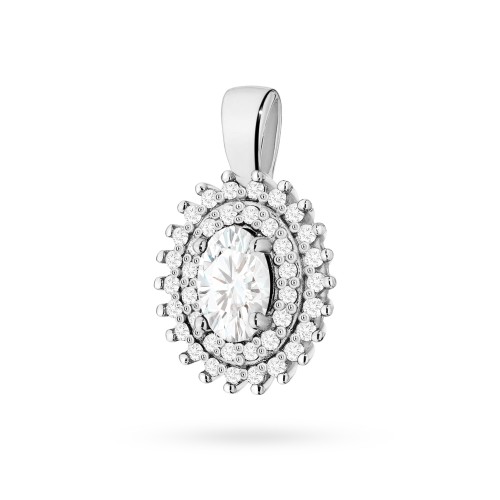 Okazała zawieszka z białego złota z diamentem laboratoryjnym Lab Diamonds i brylantami Z0303.B3.LDW.01 marko