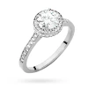 Pierścionek z białego złota Halo diament laboratoryjny 1,00ct i kamienie boczne Lab Diamonds W0508.B3.LDW.04 marko