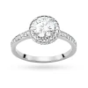 Pierścionek z białego złota Halo diament laboratoryjny 1,00ct i kamienie boczne Lab Diamonds W0508.B3.LDW.04 marko