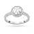 Pierścionek z białego złota Halo diament laboratoryjny 1,00ct i kamienie boczne Lab Diamonds W0508.B3.LDW.04 marko