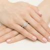 Pierścionek z białego złota Halo diament laboratoryjny 1,00ct i kamienie boczne Lab Diamonds W0508.B3.LDW.04 marko