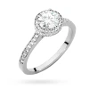 Pierścionek z białego złota Halo diament laboratoryjny 0,70ct i kamienie boczne Lab Diamonds W0508.B3.LDW.03 marko