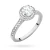 Pierścionek z białego złota Halo diament laboratoryjny 0,70ct i kamienie boczne Lab Diamonds W0508.B3.LDW.03 marko