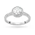 Pierścionek z białego złota Halo diament laboratoryjny 0,70ct i kamienie boczne Lab Diamonds W0508.B3.LDW.03 marko