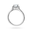Pierścionek z białego złota Halo diament laboratoryjny 0,70ct i kamienie boczne Lab Diamonds W0508.B3.LDW.03 marko