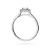 Pierścionek z białego złota Halo diament laboratoryjny 0,40ct i kamienie boczne Lab Diamonds W0508.B3.LDW.01 marko