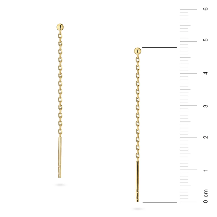 Pozłacane kolczyki przewlekane kulki 2mm Iluvia K2007-925-Z marko