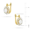 Kolczyki z żółtego złota zapięcie angielskie markizy brylanty i diamenty laboratoryjne Lab Diamonds K0182.Z3.LDW.01 marko
