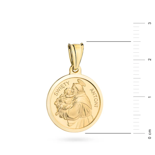 Złoty okrągły medalik Święty Antoni MD-GW-150-585 marko