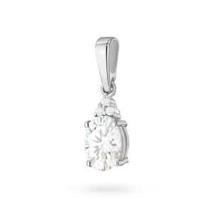 Zawieszka z białego złota i owalnym diamentem laboratoryjnym Lab Diamonds