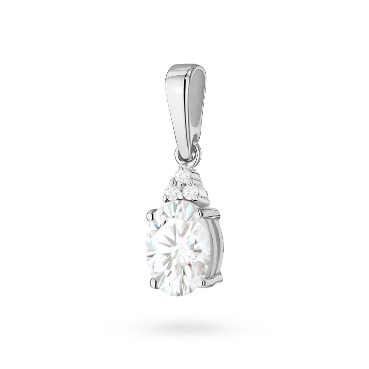 Zawieszka z białego złota z brylantami i owalnym diamentem laboratoryjnym Lab Diamonds Z0308.B3.LDW.01 marko