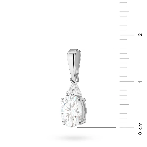 Zawieszka z białego złota z brylantami i owalnym diamentem laboratoryjnym Lab Diamonds Z0308.B3.LDW.01 marko
