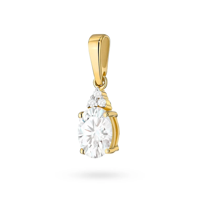 Złota zawieszka z brylantami i owalnym diamentem laboratoryjnym Lab Diamonds Z0308.Z3.LDW.01 marko