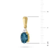 Zawieszka z różowego złota z brylantami i owalnym topazem London Blue Z0308.Z3.TOL.01 marko