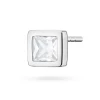 Srebrny kolczyk kwadratowa pojedyncza cyrkonia oprawa bezel 4 x 4mm Jeso K2034-925-S-SOLO marko