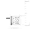 Srebrny kolczyk kwadratowa pojedyncza cyrkonia oprawa bezel 4 x 4mm Jeso K2034-925-S-SOLO marko