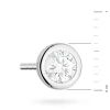 Srebrny kolczyk klasyczny pojedyncza cyrkonia oprawa bezel 6mm Jeso K2033-925-S-SOLO marko