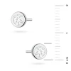 Srebrne kolczyki klasyczne pojedyncza cyrkonia oprawa bezel 6mm Jeso K2033-925-S marko