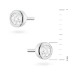 Srebrne kolczyki klasyczne pojedyncza cyrkonia oprawa bezel 3,5mm Jeso K2032-925-S marko
