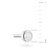 Srebrny kolczyk klasyczny pojedyncza cyrkonia oprawa bezel 3mm Jeso K2031-925-S-SOLO marko