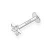 Srebrny pojedynczy kolczyk labret piercing gwiazdka zakręcany Soledo K2026-925-S-SOLO marko