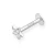 Srebrny pojedynczy kolczyk labret piercing gwiazdka zakręcany Soledo K2026-925-S-SOLO marko