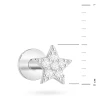 Srebrny pojedynczy kolczyk labret piercing gwiazdka zakręcany Soledo K2026-925-S-SOLO marko