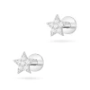 Srebrne kolczyki labret piercing gwiazdka zakręcane Soledo K2026-925-S marko