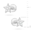 Srebrne kolczyki labret piercing gwiazdka zakręcane Soledo K2026-925-S marko