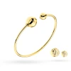 Złota sztywna bransoletka bangle wymienne wkręcane kulki Sego B-GW-553-585 marko