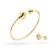 Złota sztywna bransoletka bangle wymienne wkręcane kulki Sego B-GW-553-585 marko