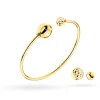 Złota sztywna bransoletka bangle wymienne wkręcane kulki Sego B-GW-553-585 marko