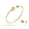 Złota sztywna bransoletka bangle wymienne wkręcane kulki Sego B-GW-553-585 marko