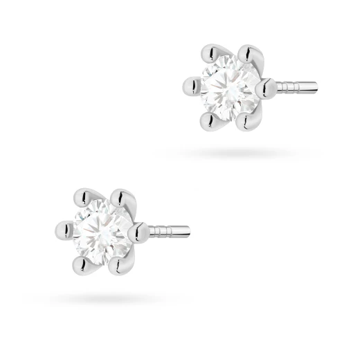 Klasyczne kolczyki sztyft z diamentami    2 x 0,30ct białe złoto