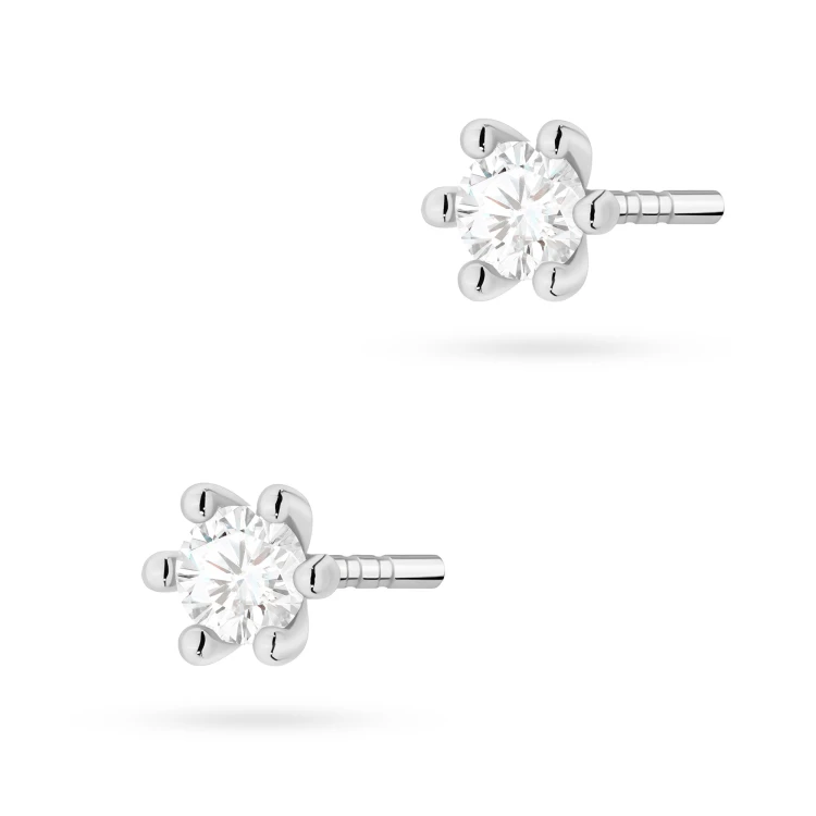 Klasyczne kolczyki sztyft z diamentami laboratoryjnymi 2 x 0,10ct białe złoto Lab Diamonds K0222.B3.LDW.02 marko