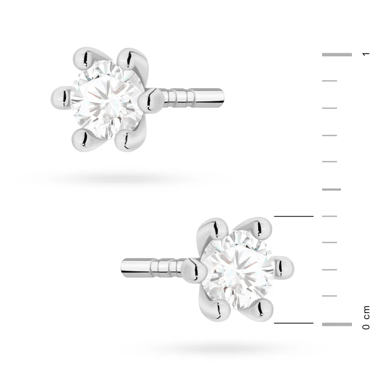 Klasyczne kolczyki sztyft z diamentami laboratoryjnymi 2 x 0,10ct białe złoto Lab Diamonds K0222.B3.LDW.02 marko