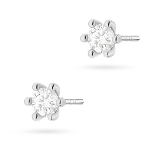 Klasyczne kolczyki sztyft z diamentami laboratoryjnymi 2 x 0,30ct białe złoto Lab Diamonds