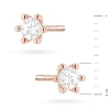 Klasyczne kolczyki sztyft z diamentami 2 x 0,08ct różowe złoto K0222.R3.DIW.01 marko