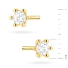 Klasyczne złote kolczyki sztyft z diamentami 2 x 0,10ct K0222.Z3.DIW.02 marko