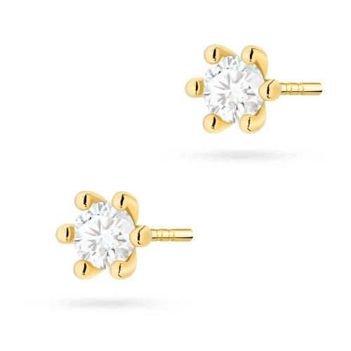 Klasyczne złote kolczyki sztyft z diamentami 2 x 0,30ct K0222.Z3.DIW.04 marko