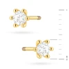 Klasyczne złote kolczyki sztyft z diamentami 2 x 0,10ct sztyft zakręcany labret K0222.Z3.DIW.07 marko