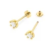 Klasyczne złote kolczyki sztyft z diamentami 2 x 0,30ct sztyft zakręcany labret K0222.Z3.DIW.09 marko
