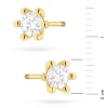 Klasyczne złote kolczyki sztyft z diamentami 2 x 0,30ct sztyft zakręcany labret K0222.Z3.DIW.09 marko