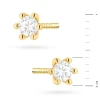 Klasyczne kolczyki sztyft z diamentami laboratoryjnymi 2 x 0,10ct żółte złoto Lab Diamonds K0222.Z3.LDW.02 marko