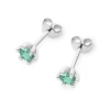 Złote kolczyki z dużymi szmaragdami 2 x 0,15ct białe złoto K0222.B3.EMG.02 marko