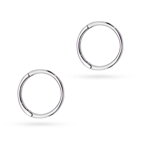 Srebrne kolczyki kółeczka clicker 14mm Supreni piercing para K2025-925-S marko