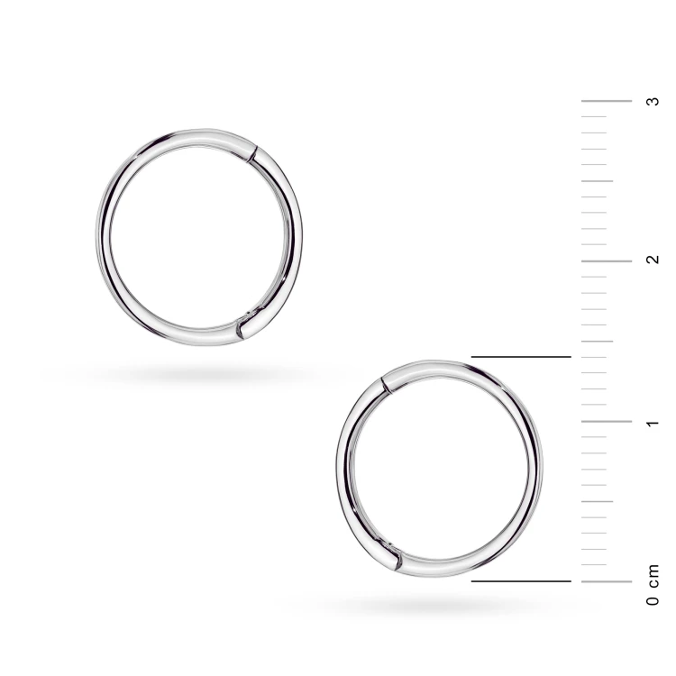 Srebrne kolczyki kółeczka clicker 14mm Supreni piercing para K2025-925-S marko