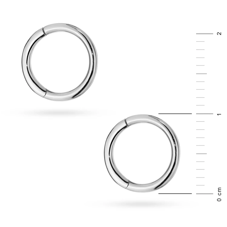 Srebrne kolczyki kółeczka clicker 10mm Supreni piercing para K2024-925-S marko
